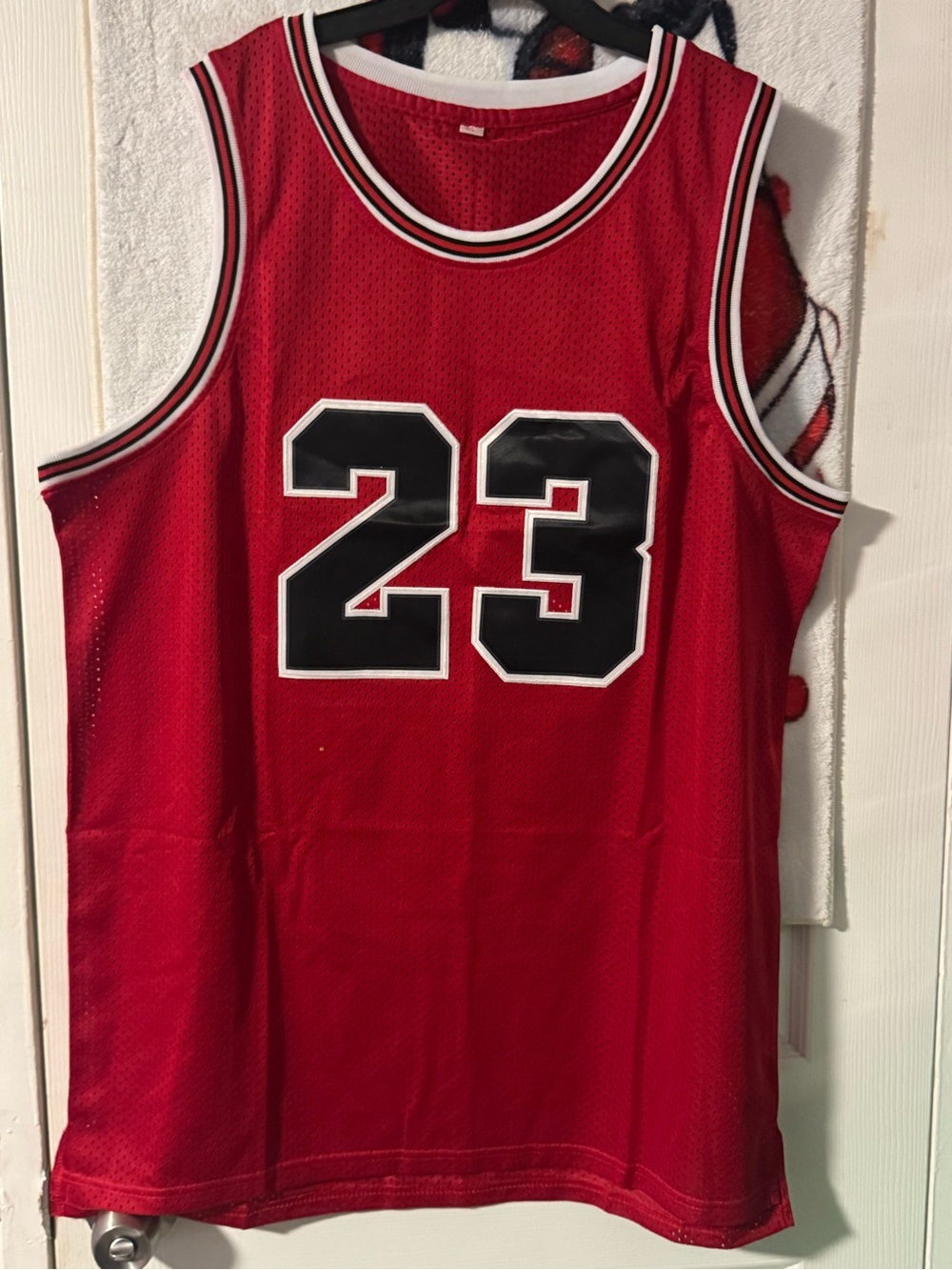 Red Athletic Mesh Basketball jersey with 23 Numbering